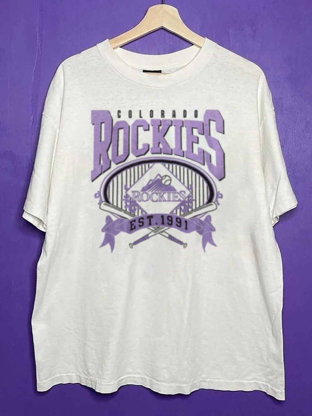 1991 Vintage Colorado Rockies Baseball Shirt, Retro MLB Rockies Unisex Shirt Tee